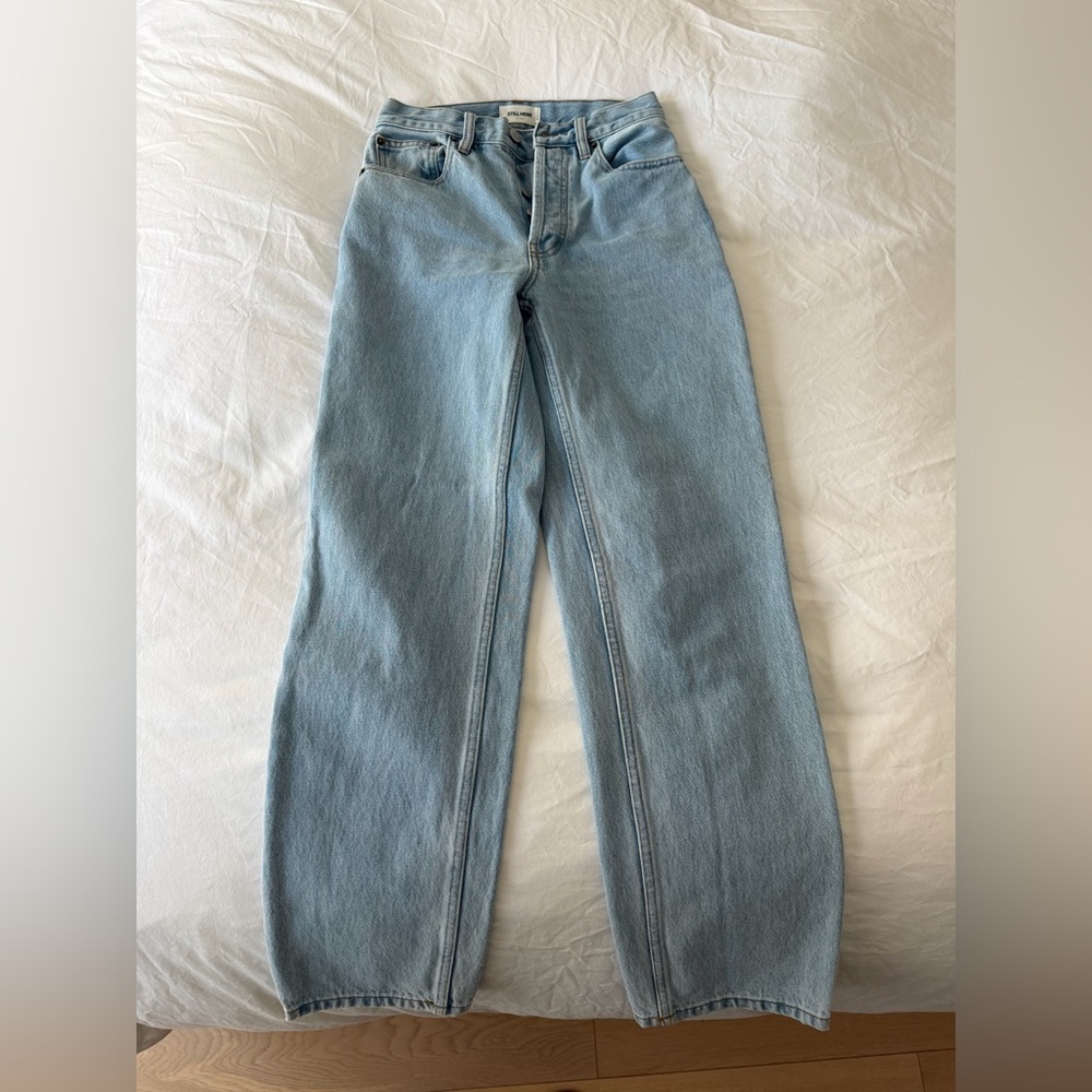 Still Here Childhood Light Blue Straight Leg Women's Jeans